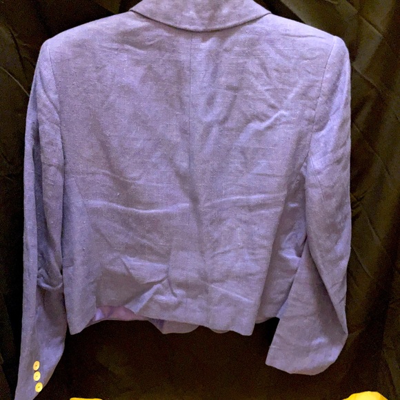 ‼️Close Out‼️Lavender Blazer, 100% linen, waist length with cream color buttons. - Picture 5 of 6